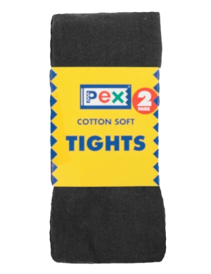 Super Soft Cotton Rich Tights 2 pack - Charcoal Grey (Recep - Year 6)